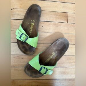 Birkenstock Madrid sandals in lime green